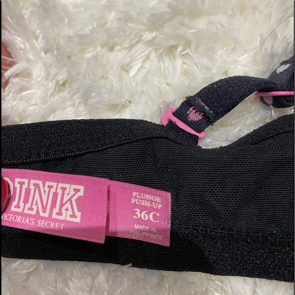 NWOT Victoria’s Secret Pink Plunge Push-Up Bra, Size 36C - Picture 4 of 5
